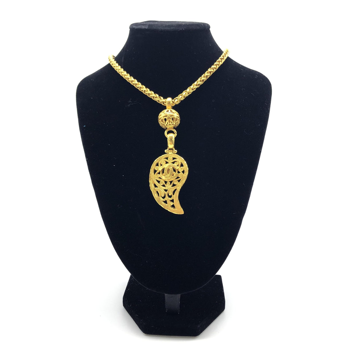 Chanel Gold Plated Coco Mark Necklace