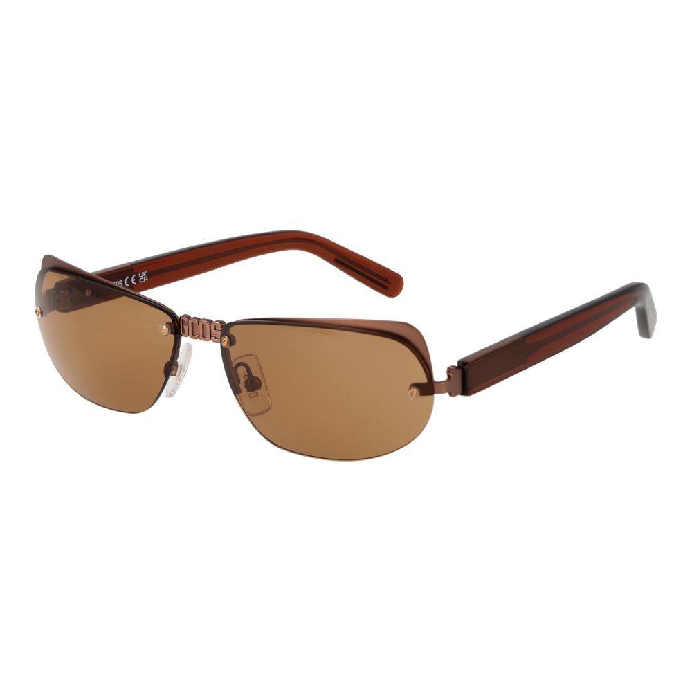 GCDS Brown Metal Sunglasses