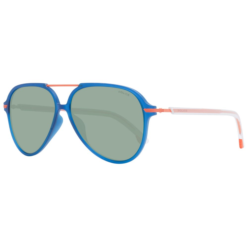 Police Blue Plastic Sunglasses