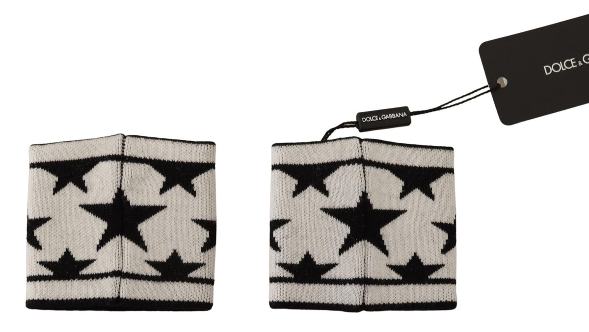 Dolce & Gabbana White Black Wool Logo #DGMILLENNIALS Wristband