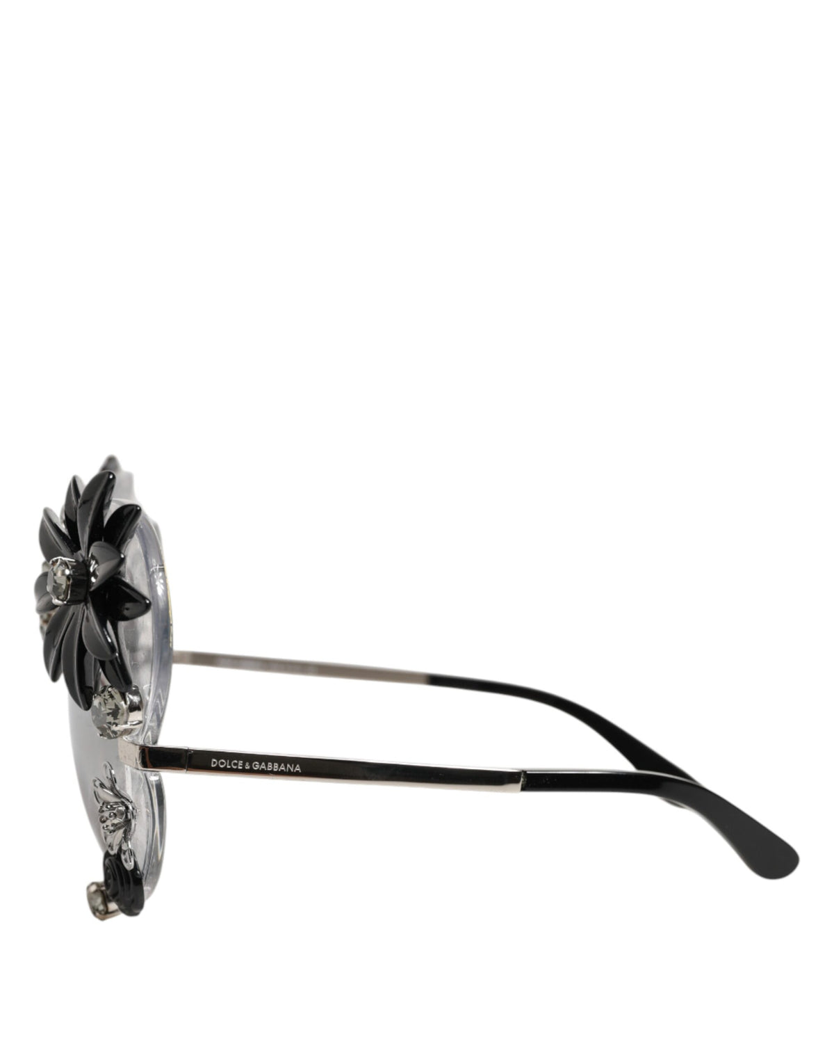 Dolce & Gabbana Transparent DG4292 Round Crystal Flowers Sunglasses